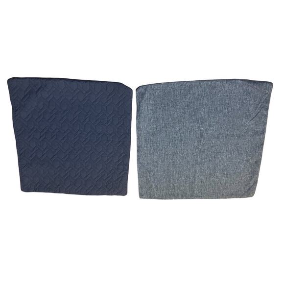 Pillow Covers  Set of 2 Gray and Blue Size 25”x25” No Brand Tag - Picture 1 of 1